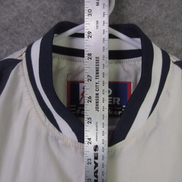 Vintage USA Jacket Mens Large White Blue Pro Player Foot Locker Windbreaker 90s - Picture 3 of 8